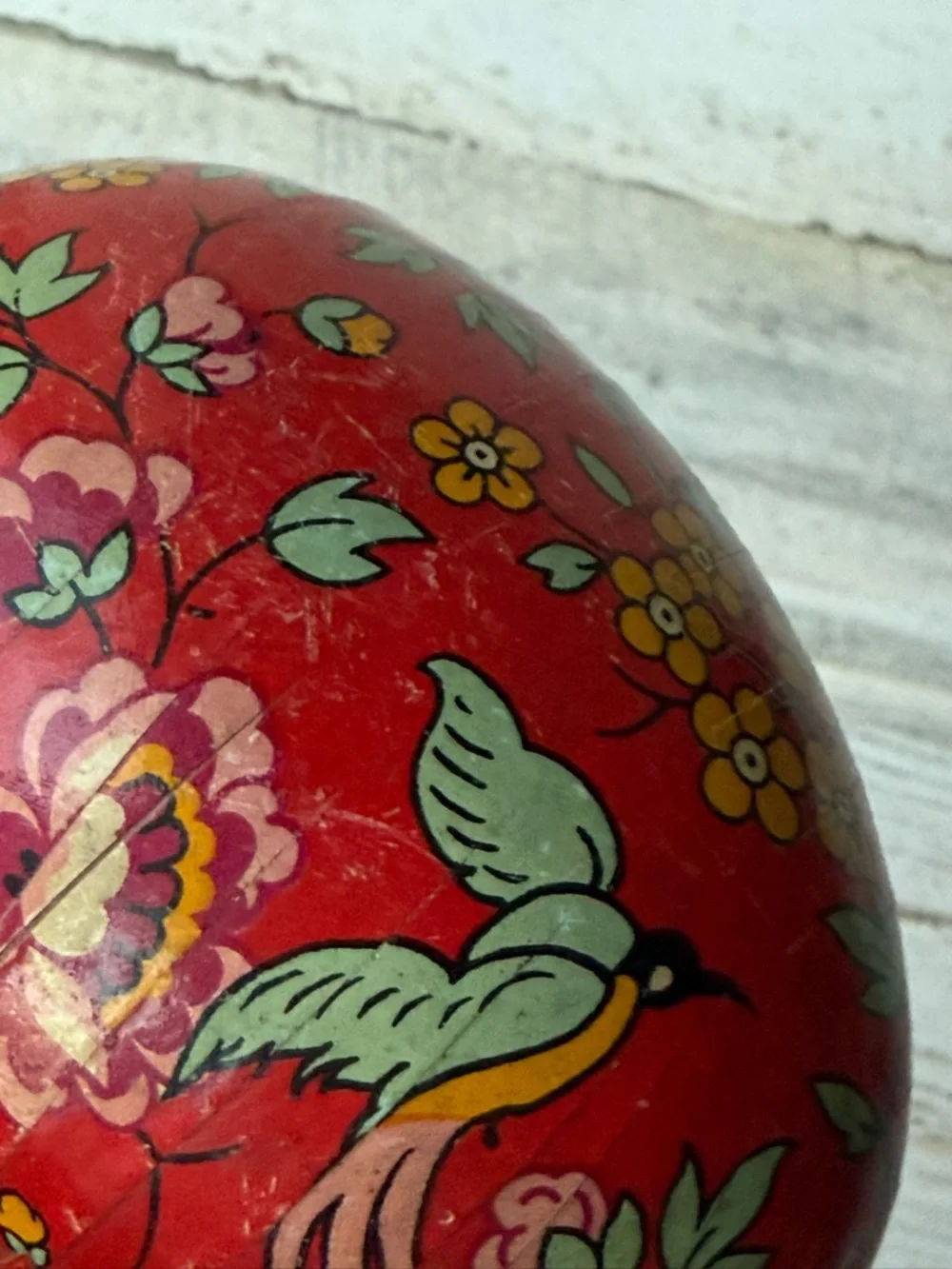 Antique Paper Mache Decorative Easter Egg Candy Container Germany